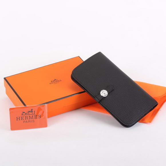 Hermes Dogon Combined Wallets A508 Black Hermes Dogon Combined Wallets A508 Black