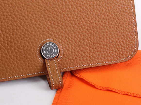 Hermes Dogon Combined Wallets A508 Coffee Hermes Dogon Combined Wallets A508 Coffee