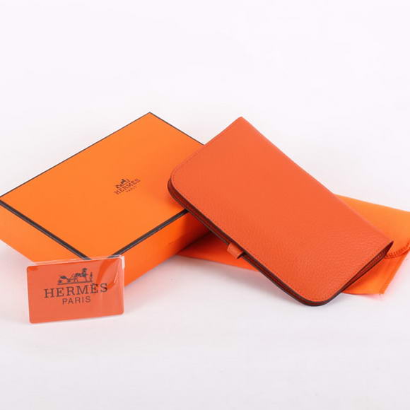 Hermes Dogon Combined Wallets A508 Orange Hermes Dogon Combined Wallets A508 Orange