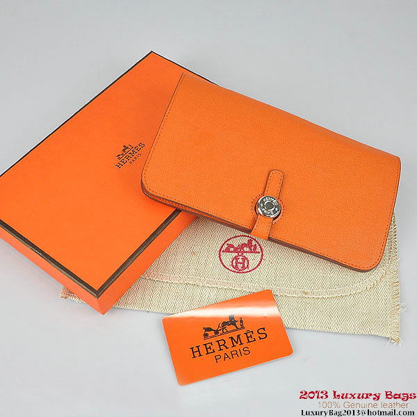 Hermes Dogon Wallet Travel Case H001 Orange Hermes Dogon Wallet Travel Case H001 Orange