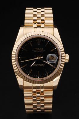Rolex Datejust Golden Black Stainless Steel Men Watch-RD2398 Rolex Datejust Golden Black Stainless Steel Men Watch-RD2398