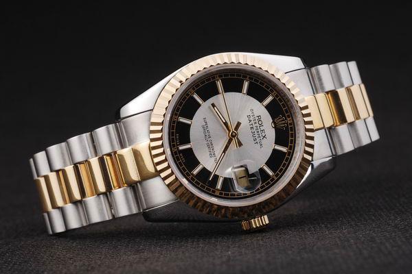 Rolex Datejust Golden Black Stainless Steel Men Watch-RD2405 Rolex Datejust Golden Black Stainless Steel Men Watch-RD2405