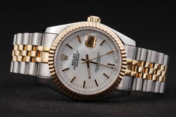 Rolex Datejust Golden Round Cutwork White Watch-RD2362 Rolex Datejust Golden Round Cutwork White Watch-RD2362