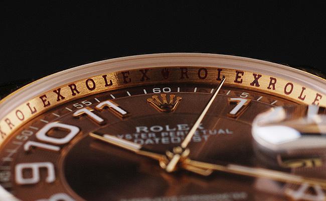 Rolex Datejust Golden Surface Leather 34mm Men Watch-RD4016 Rolex Datejust Golden Surface Leather 34mm Men Watch-RD4016