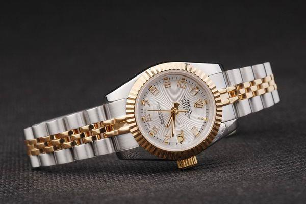 Rolex Datejust Mechanism Golden White Surface Watch-RD2459 Rolex Datejust Mechanism Golden White Surface Watch-RD2459
