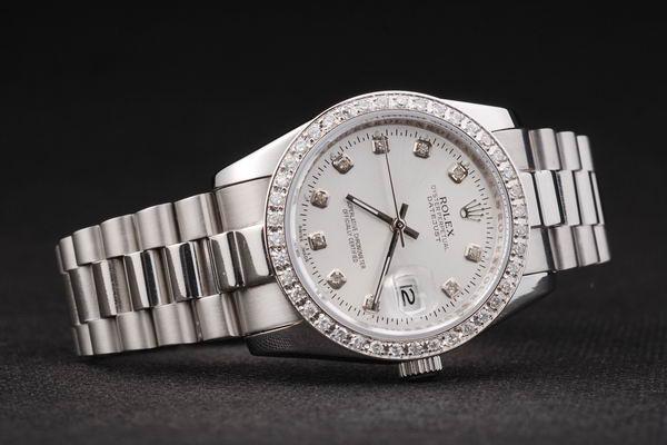 Rolex Datejust Mechanism White Diamond Men Watch-RD2416 Rolex Datejust Mechanism White Diamond Men Watch-RD2416