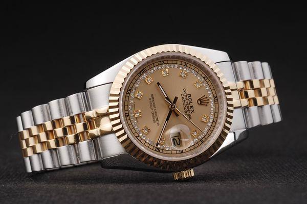 Rolex Datejust Stainless Steel Golden Dial Watch-RD2386 Rolex Datejust Stainless Steel Golden Dial Watch-RD2386