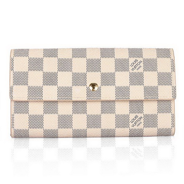 Louis Vuitton Damier Azur Canvas Sarah Wallet N61735 Louis Vuitton Damier Azur Canvas Sarah Wallet N61735