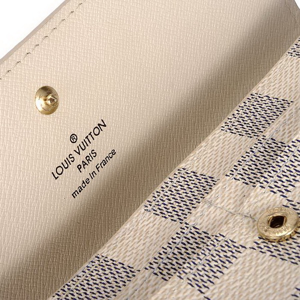 Louis Vuitton Damier Azur Canvas Sarah Wallet N61735 Louis Vuitton Damier Azur Canvas Sarah Wallet N61735